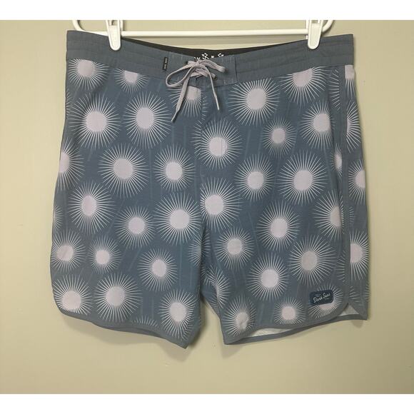 Dark Seas Men's Recycled Boardshorts Miguel Blue Size 36 - Picture 1 of 7